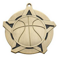 Super Star Medal - Basketball - 2-1/4" Diameter